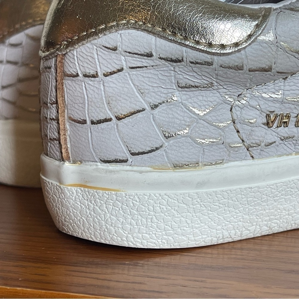 Vintage Havana Flair Sneakers Off-White/Gold Croc Size 7.5 - Picture 6 of 16